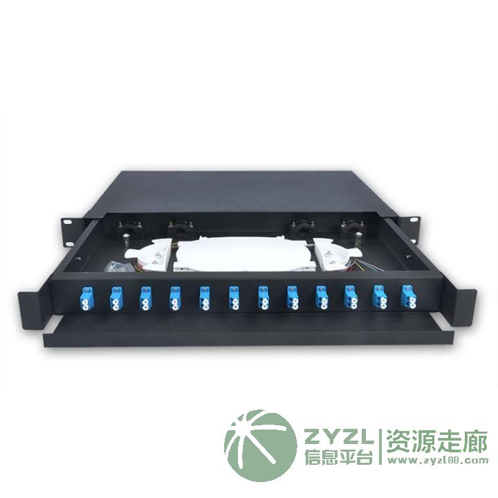 24口FC/ST光纤终端盒24芯光纤配线架抽拉式配线架