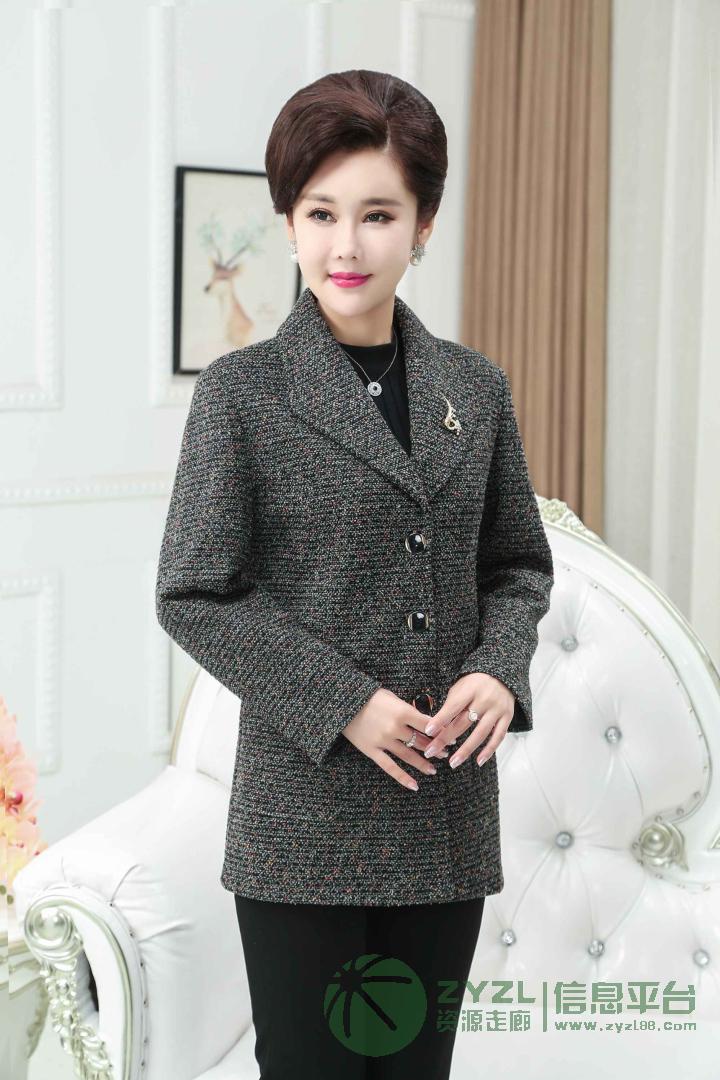 现货出售天猫店货源中老年女风衣