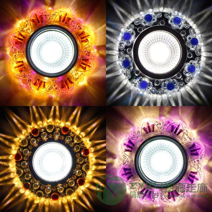 COB天花灯，过道灯，水晶天花灯，冷锻散热器天花灯