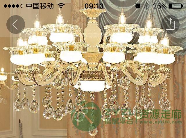 水晶蜡烛灯，水晶吊灯