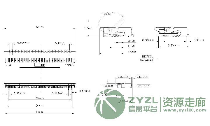 JXT 翻盖式fpc 0.3mm连接器,厚度H1.0超薄