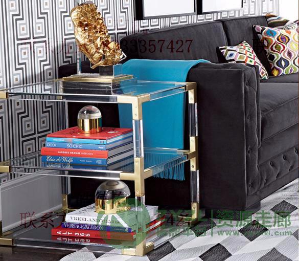 欧式简约亚克力小型书架客厅茶几简易书架多功能书架落地书架