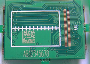 信号屏蔽罩PCB线路板二维码激光打标机厂家直销