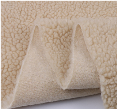 杏色羊羔毛绒十万米现货库存处理