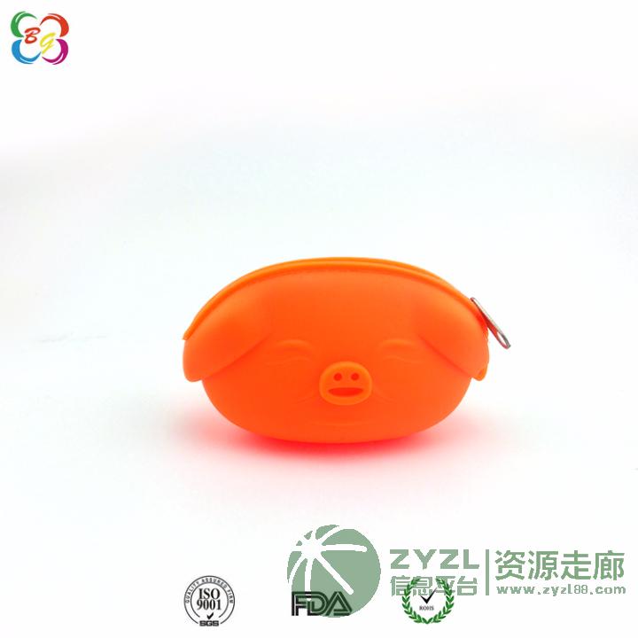 厂家现模韩版时尚硅胶零钱小包硬币包 可爱迷你小猪零钱包硅胶包