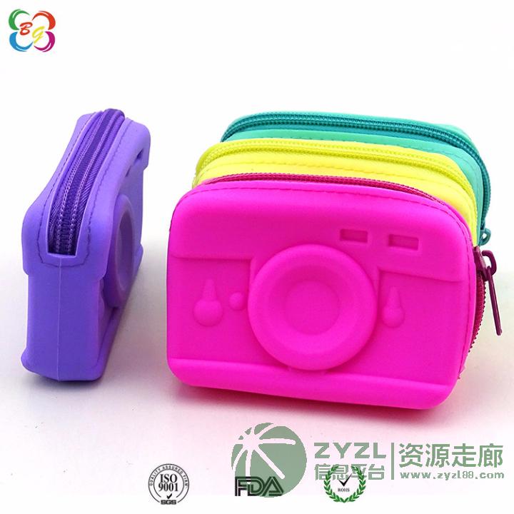 小相机硅胶零钱包定制批发|硅胶零钱收纳包东莞博高现模供应