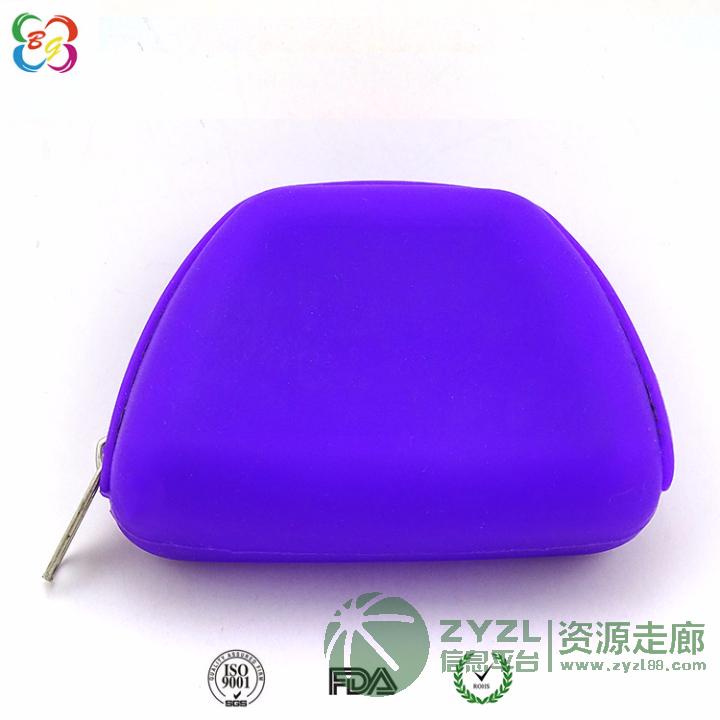 广州休闲硅胶钱包批发|梯形硅胶拉链零钱包手拿包 有现模