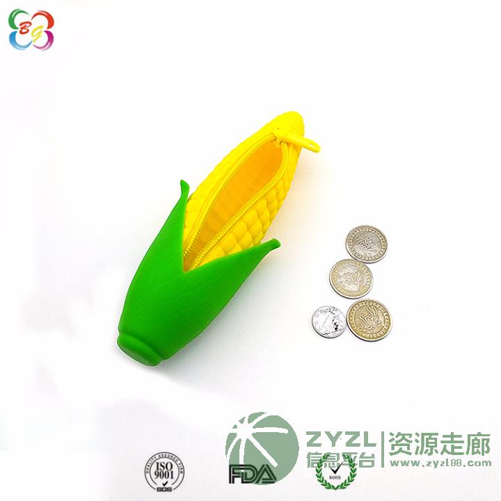 东莞休闲硅胶钱包批发|现模供应玉米零钱包 硅胶,韩版女士钱包