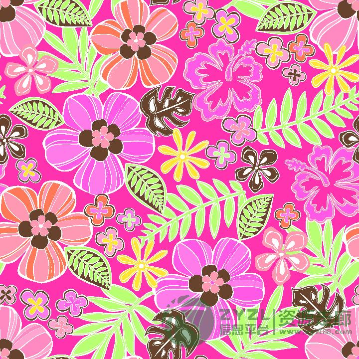 花朵叶子印花加工