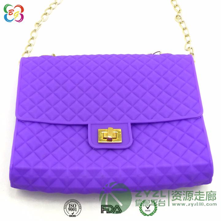 厂家现模供应批发女士单肩硅胶挎包,时尚女包
