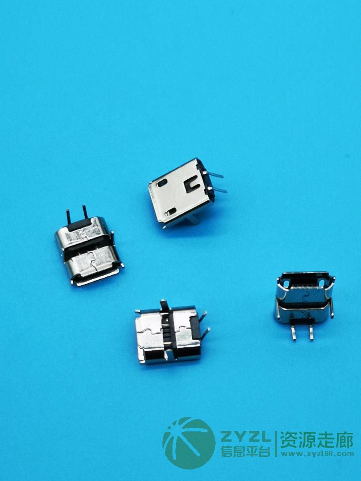 usb  micro 2pin卷边90°micro USB