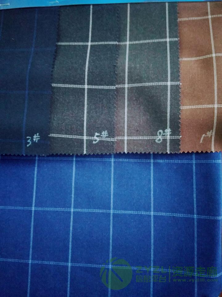 梭织类西装面料，格子，带弹力风格面料