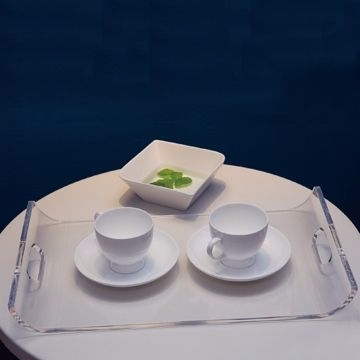 亚克力透明U形托盘茶盘酒店用品