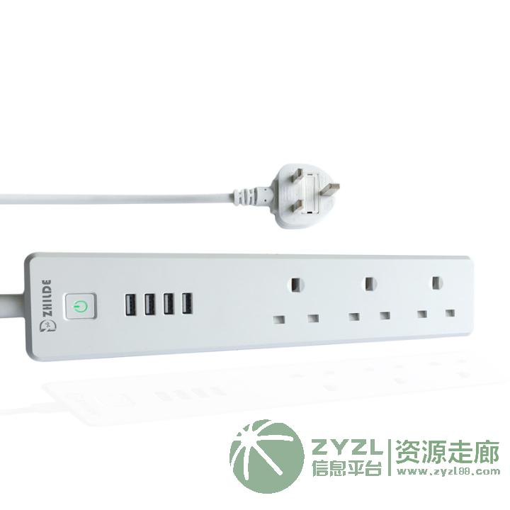 智立德睿量 WK 排插带USB排插座快充通用智能排插 英规/