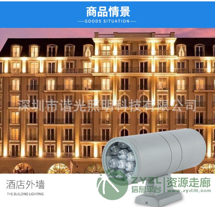 晶元芯片仿流明壁灯双头单头壁灯外墙投光灯防水射灯上下照射灯