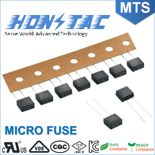 方形保险丝MTS 5国认证UL CQC VDE PSE KC