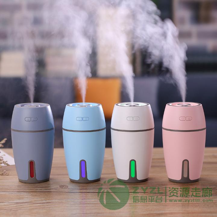 新品创意萌C加湿器迷你USB家用办公车载净化加湿器夜灯加湿雾